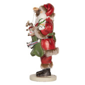 Figurina Mos Craciun polirasina multicolora 13x9x23 cm