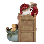 Figurina Mos Craciun polirasina multicolora 16x13x19 cm