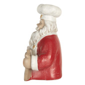 Figurina Mos Craciun Bucatar polirasina multicolora 24x16x30 cm