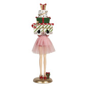 Figurina Craciun polirasina multicolora 10x10x36 cm