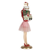 Figurina Craciun polirasina multicolora 10x10x36 cm