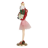 Figurina Craciun polirasina multicolora 10x10x36 cm
