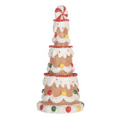 Decoratiune Craciun Tort polirasina multicolora Ø 10x22 cm