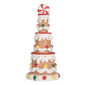 Decoratiune Craciun Tort polirasina multicolora Ø 10x22 cm