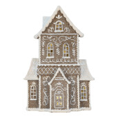 Casuta Turta Dulce polirasina alba maro cu led 23x11x33 cm