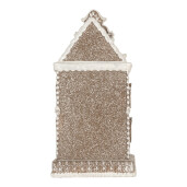 Casuta Turta Dulce polirasina alba maro, led 17x15x35 cm