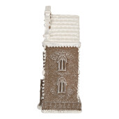 Casuta Turta Dulce polirasina alba maro, led 12x11x25 cm