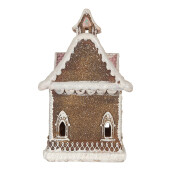 Casuta Turta Dulce polirasina multicolora, led 16x15x25 cm
