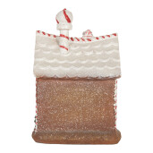 Casuta Turta Dulce polirasina multicolora, led 16x12x23 cm