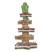 Brad Craciun polirasina multicolora cu led 15x15x29 cm