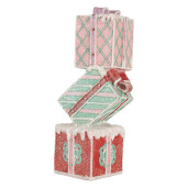 Decoratiune Craciun Cadouri polirasina multicolora  14x16x36 cm