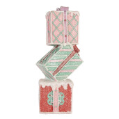 Decoratiune Craciun Cadouri polirasina multicolora  14x16x36 cm