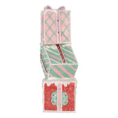 Decoratiune Craciun Cadouri polirasina multicolora  14x16x36 cm
