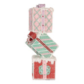 Decoratiune Craciun Cadouri polirasina multicolora  14x16x36 cm