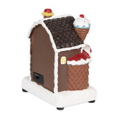 Casuta Turta Dulce polirasina multicolora cu led 15x11x19 cm