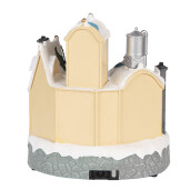 Decoratiune muzicala Craciun polirasina multicolora cu led 20x17x23 cm