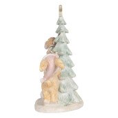Decoratiune Craciun polirasina multicolora cu led 14x8x16 cm