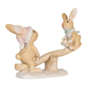 Figurina Iepurasi Paste polirasina multicolora 16x6x11 cm