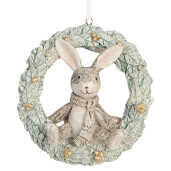 Ornament brad Craciun polirasina multicolora 8x3x8 cm