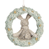 Ornament brad Craciun polirasina multicolora 8x3x8 cm