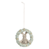 Ornament brad Craciun polirasina multicolora 8x3x8 cm