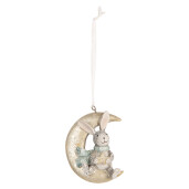 Set 2 ornamente brad Craciun polirasina multicolora 7x3x8 cm