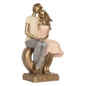 Figurina Cuplu polirasina multicolora 14x12x28 cm