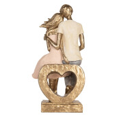 Figurina Cuplu polirasina multicolora 14x12x28 cm