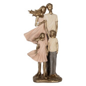 Figurina Familie polirasina multicolora 17x11x35 cm