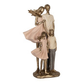 Figurina Familie polirasina multicolora 17x11x35 cm
