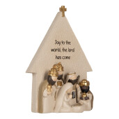 Decoratiune Nasterea Domnului polirasina multicolora 16x6x21 cm