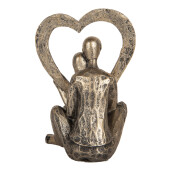 Figurina Cuplu polirasina aurie 11x10x15 cm