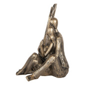 Figurina Cuplu polirasina aurie 11x10x15 cm