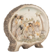 Decoratiune Nasterea Domnului polirasina multicolora 18x4x15 cm
