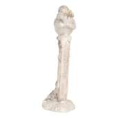 Figurina Pasare polirasina bej 8x4x13 cm