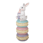 Figurina Iepuras Paste polirasina multicolora 7x7x20 cm