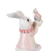 Figurina Iepuras Paste polirasina multicolora 9x9x14 cm