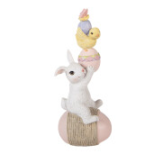 Figurina Iepuras Paste polirasina multicolora 9x9x14 cm