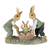 Figurina Iepurasi Paste polirasina multicolora 17x7x14 cm