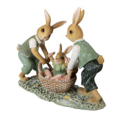 Figurina Iepurasi Paste polirasina multicolora 17x7x14 cm