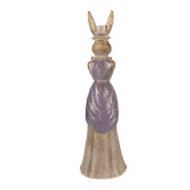 Figurina Iepuras polirasina multicolora 15x13x48 cm