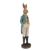Figurina Iepuras polirasina multicolora 9x9x36 cm