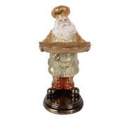 Figurina Mos Craciun polirasina multicolora 15x18x31 cm