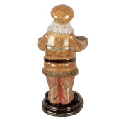 Figurina Mos Craciun polirasina multicolora 15x18x31 cm