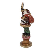 Figurina Mos Craciun polirasina multicolora 15x13x39 cm