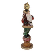 Figurina Mos Craciun polirasina multicolora 15x13x39 cm