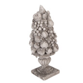 Decoratiune Fructe polirasina gri 19x18x44 cm