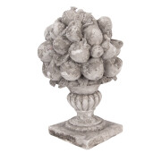 Decoratiune Fructe polirasina gri 21x20x32 cm