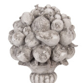 Decoratiune Fructe polirasina gri 21x20x32 cm