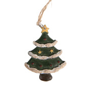 Ornament brad Craciun polirasina multicolora 3x1x5 cm